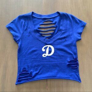 LA Dodgers baseball gameday croptop shirt